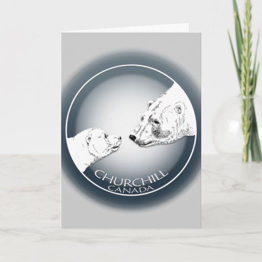 Churchill Souvenirs Polar Beer Art Shirten & Gifts Feestdagen Kaart (Voorkant)