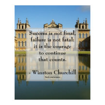 Churchill succes citaat Blenheim Palace Poster