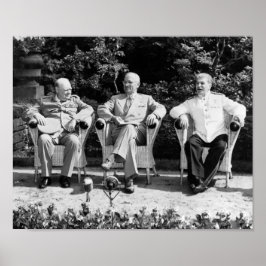 Churchill, Truman en Stalin - Potsdam - 1945 Poster