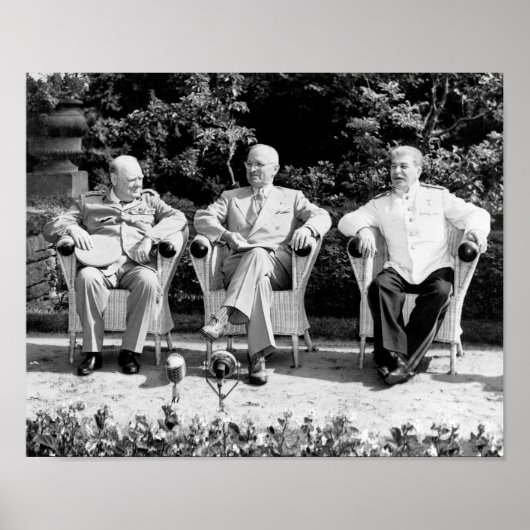 Churchill, Truman en Stalin - Potsdam - 1945 Poster (Voorkant)