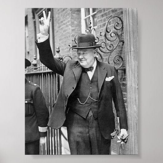Churchill V sign Poster (Voorkant)