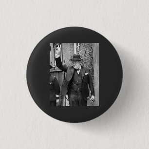CHURCHILL V SIGN. RONDE BUTTON 3,2 CM