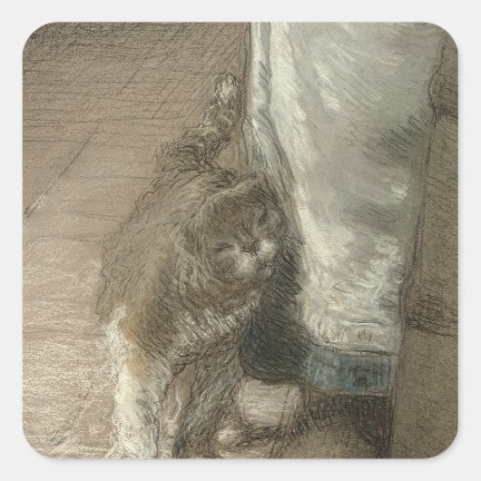 Churning Butter, 1866-68 Vierkante Sticker (Voorkant)