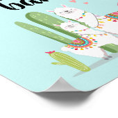 Churro Bar Snack Fiesta Llama Baby Shower Bord Poster (Hoek)