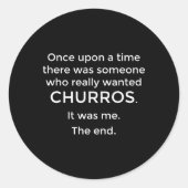 Churro Churros Ronde Sticker (Voorkant)