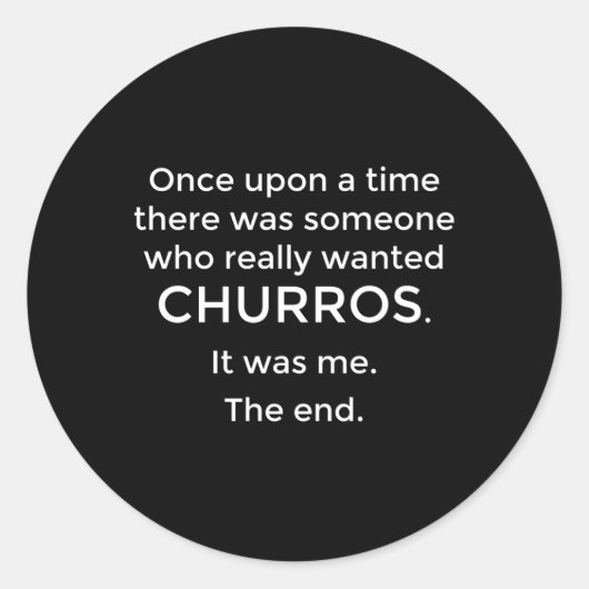 Churro Churros Ronde Sticker (Voorkant)