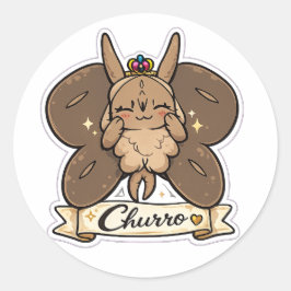 Churro, Co-mascotte van InkAndCrits Ronde Sticker