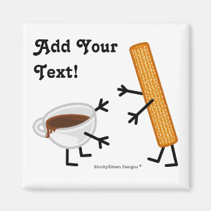 Churro en chocolade -  magneet