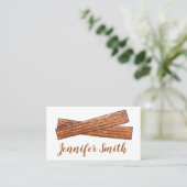 Churro Fried Dough Pastry Chef Bakery Spain Visitekaartje (Staand voorkant)