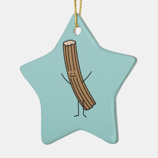 Churro houdt van je! keramisch ornament (Links)