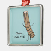 Churro houdt van je! metalen ornament (Links)