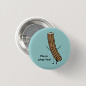Churro houdt van je! ronde button 3,2 cm (Voorkant /achterkant)