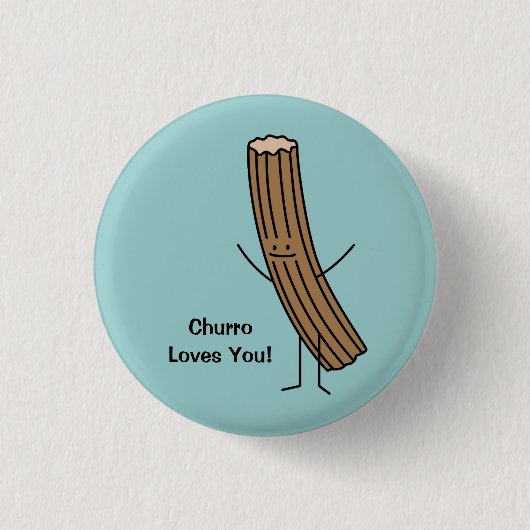 Churro houdt van je! ronde button 3,2 cm (Voorkant)