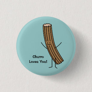 Churro houdt van je! ronde button 3,2 cm