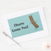 Churro houdt van u! rechthoekige sticker (Envelop)