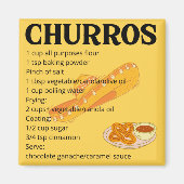 Churros eenvoudig recept magneet (Voorkant)