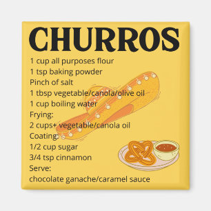 Churros eenvoudig recept magneet