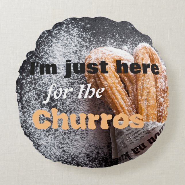 Churros Pillow Rond Kussen (Voorkant)