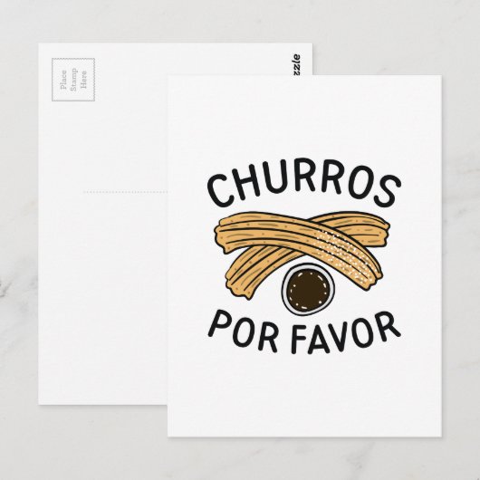 Churros Por Favor Briefkaart (Voorkant / Achterkant)