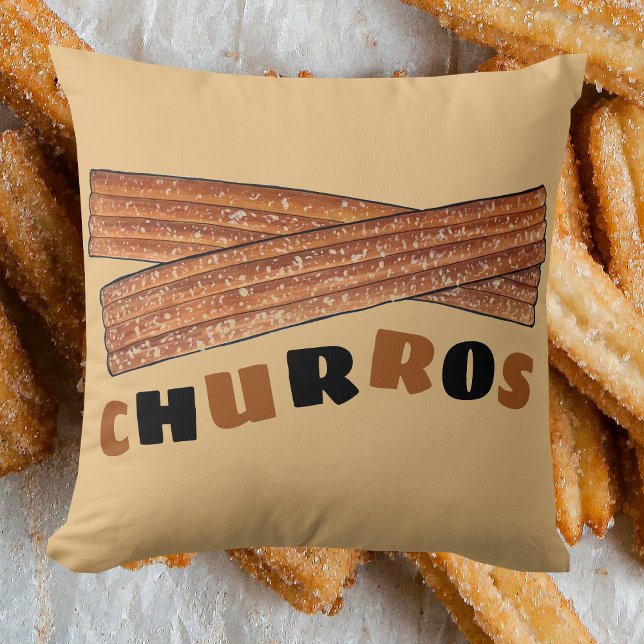 CHURROS Spaans Portugees Fried Churro Pastry Kussen (Churro Pillow)