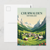Churwalden Zwitserland Briefkaart (Voorkant / Achterkant)