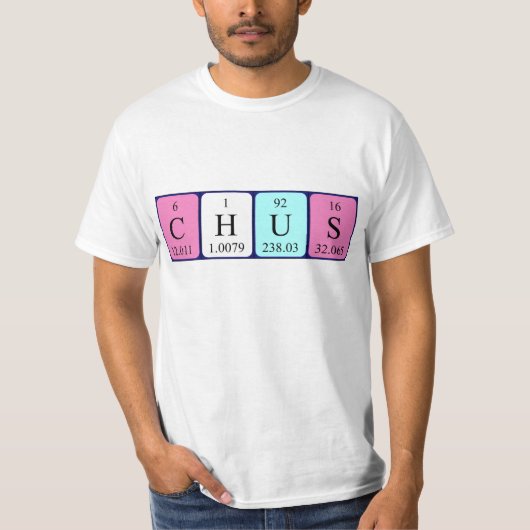 Chus periodieke lijstnaam shirt (Voorkant)