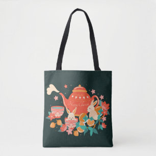 Chuseok Mid-Autumn Festival Teapot en Bunnies Tote Bag