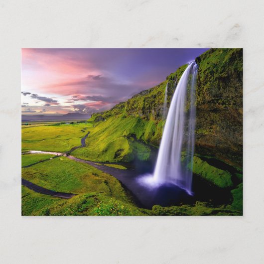 Chute d'eau Islande Briefkaart (Voorkant)