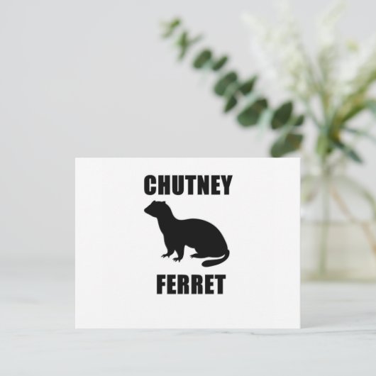 Chutney Ferret Briefkaart (Staand voorkant)