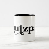Chutzpah Yiddish Humor Tweekleurige Koffiemok (Center)