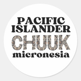 Chuuk Chukese Pacific Islander Micronesië Ronde Sticker