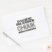 Chuuk Chukese Pacific Islander Micronesië Ronde Sticker (Envelop)