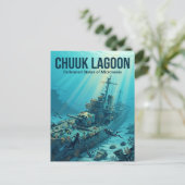 Chuuk Lagune Federale Staten van Micronesië Briefkaart (Staand voorkant)