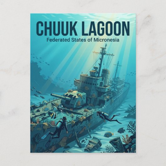 Chuuk Lagune Federale Staten van Micronesië Briefkaart (Voorkant)