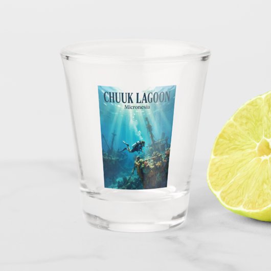 Chuuk Lagune Micronesia Shot Glas (Voorkant)