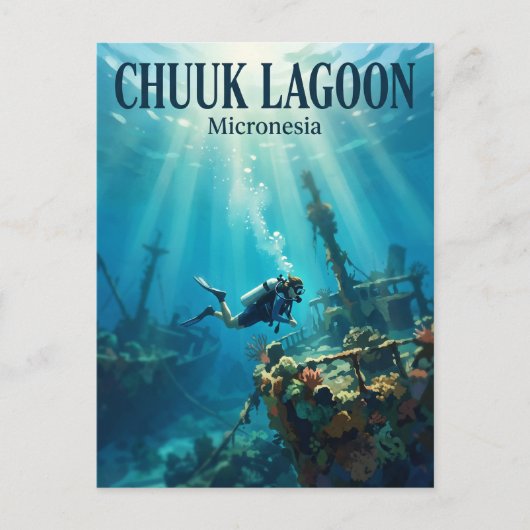 Chuuk Lagune Micronesie Briefkaart (Voorkant)