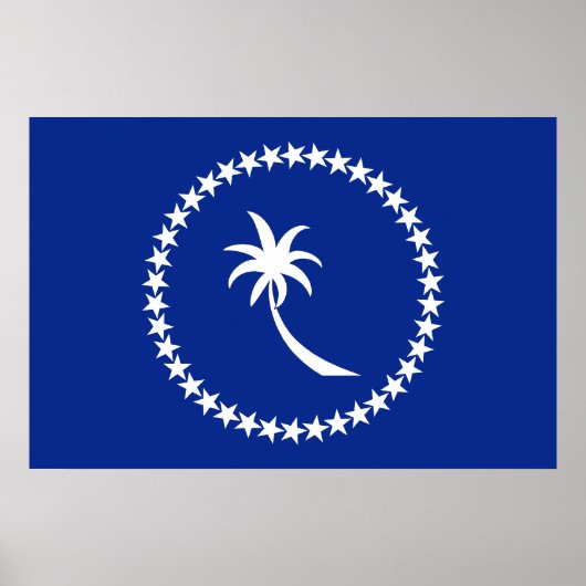 Chuuk, Micronesia flag Poster (Voorkant)