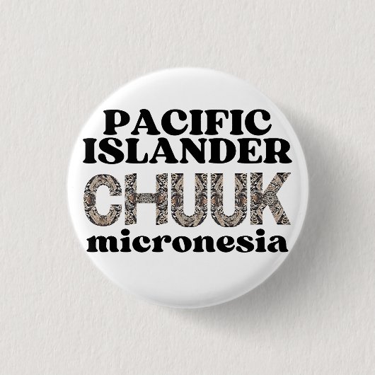 Chuuk Pacific Islander Micronesia Ronde Button 3,2 Cm (Voorkant)