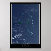Chuuk Truk Lagoon Micronesia Satellite Map Poster (Voorkant)