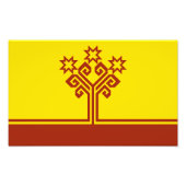 Chuvashia Flag Foto Afdruk (Voorkant)
