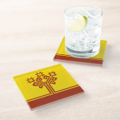 Chuvashia Flag Glazen Onderzetter (Schuin)