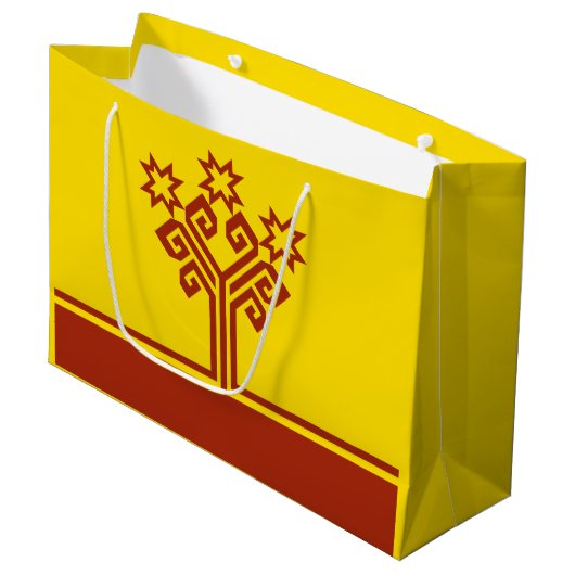 Chuvashia Flag Groot Cadeauzakje (Voorkant Gekanteld)
