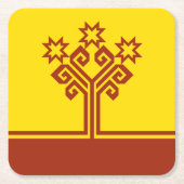 Chuvashia Flag Kartonnen Onderzetters (Voorkant)