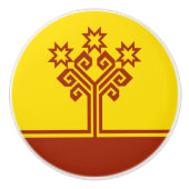 Chuvashia Flag Keramische Knop (Voorkant)