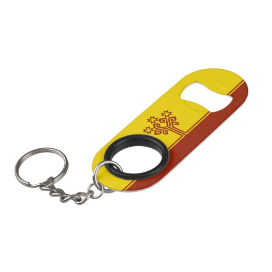 Chuvashia Flag Mini Flessenopener (Voorkant Gekanteld)