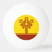 Chuvashia Flag Pingpongbal (Achterkant)