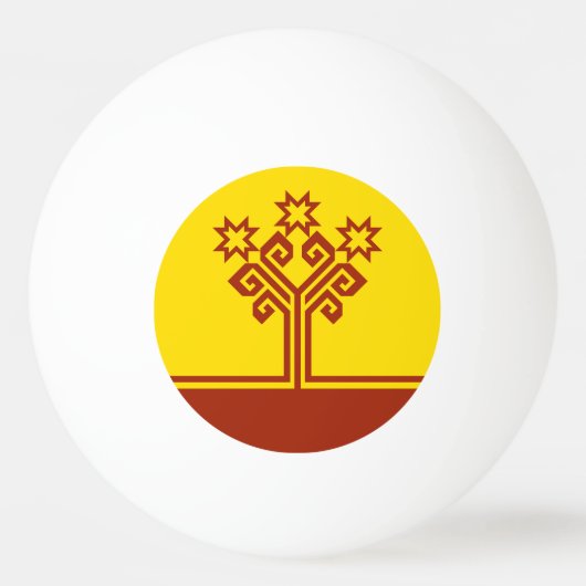 Chuvashia Flag Pingpongbal (Achterkant)