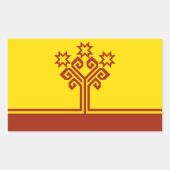 Chuvashia Flag Rechthoekige Sticker (Voorkant)