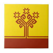 Chuvashia Flag Tegeltje (Voorkant)