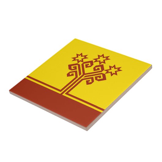 Chuvashia Flag Tegeltje (Zijkant)